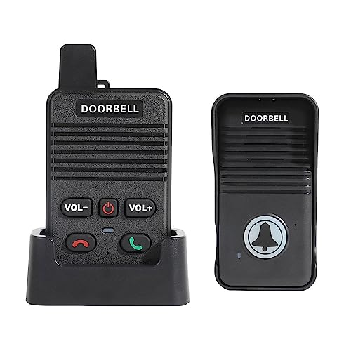 AGJ Wireless Doorbell Black, Full Duplex Two Way Intercom Hand-Free Doorbell, 700ft Range, One Press
