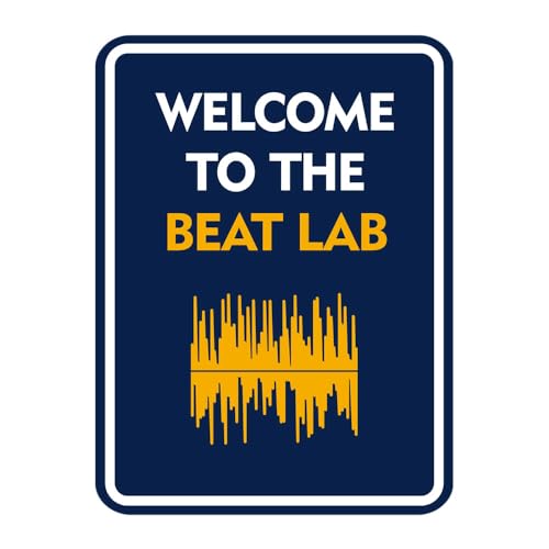 Décoration musicale Beat Lab panneau mural rond haut de gamme pour porte taille L
