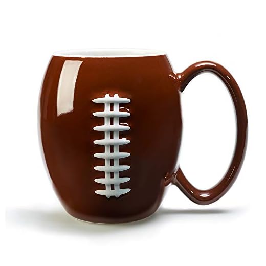 40YARDS taza de fútbol americano con palpable sublime costura (600 ml) para café, té, cacao y mucho más