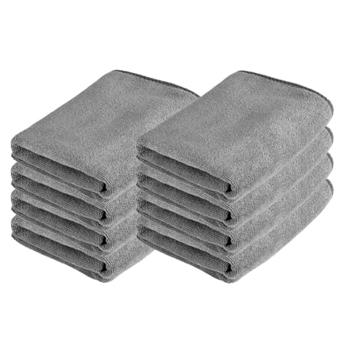 Image of Autofy 250GSM - 40cm x 40cm - [Pack of 8] - Microfiber Cloth Double Sided Microfiber Cloth for Car Lint Free Super Soft Plush Car Cleaning Cloth Sueded Edges for Scratch Free Car & Bike Cleaning