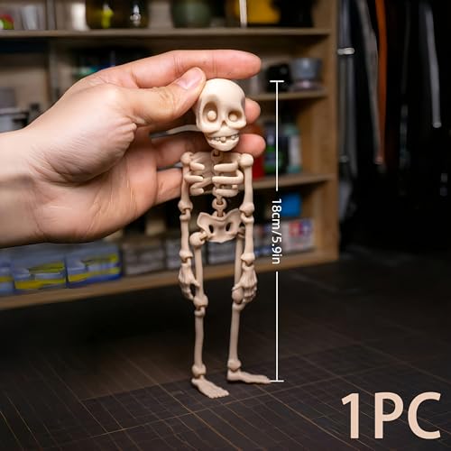 Imán esqueleto articulado 3D estilo vintage miniatura 3