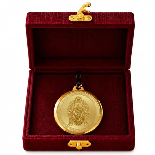 Image of DIVINITI 24K Gold Plated Double-Sided Religious Pendant with Premium Gift Box, Spiritual Locket for Men & Women, Devotional Jewellery for Gifting & Everyday Wear
