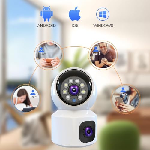 Image of Maizic Smarthome Supercam WiFi Indoor 5+5MP FHD CCTV Camera with Color Night Vision, Two Way Audio, Motion Detection, Multi Users View and SD Card Support (Up to 128 GB)