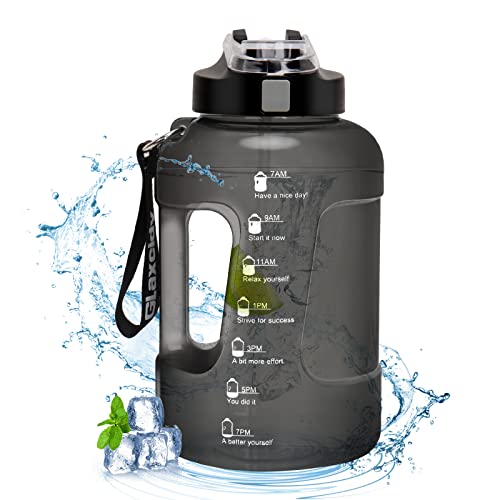 Glaxcidy 2 in 1 Trinkflasche 2,5L Wasserflasche mit Strohhalm und...