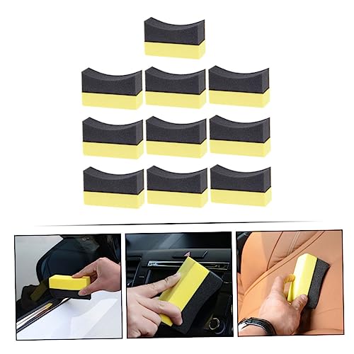 SUPVOX 50pcs Car Wax Applicator Pads Durable Sponge for Tire Dressing Cleaning Versatile Tool for Car Furniture More Tear Resistant Comfortable Design