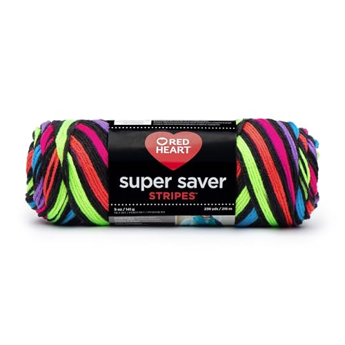 Image of RED HEART Super Saver Yarn, Neon Stripes