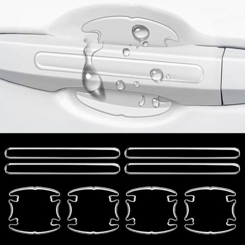 JSYDMA 8pcs Manija de la Puerta del Coche Protector de arañazos,Compatible para Citroen DS3 DS4,Auto Parts