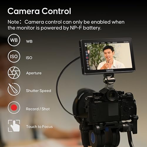 Image of Osee G7 Pro 7'' 3000Nits Camera Monitor, Touchscreen Camera Control HDR Field Monitor with 3G-SDI & 4K HDMI in /Out, Touch Focus Tracking for FX3 / A7 IV /EOS R5 II /EOS R8 / Z9 / Z6 III /ZV-E10M2