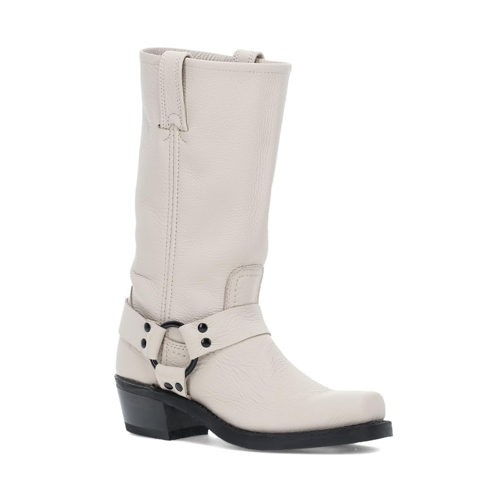 Frye Harness 12R Boots for Women - 11 ½” Italian Leather, Durable Rubber Outsole with Genuine Stitch Welt Construction, and Nickel & Brass Hardware