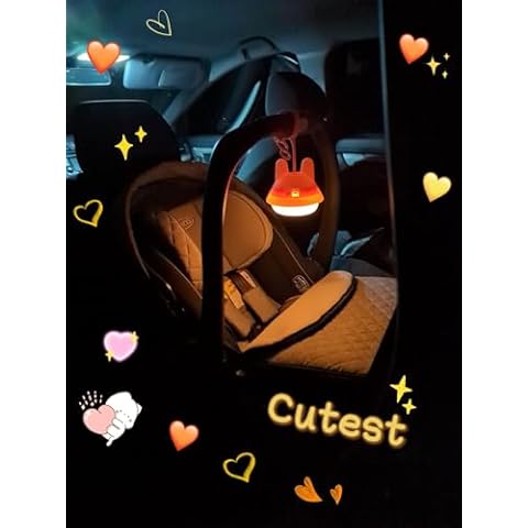 ShaArkMango 2-in-1 Night Light with Flashlight & Portable Dimmable Baby Light Up CarSeat 9 Colors Changing Cover