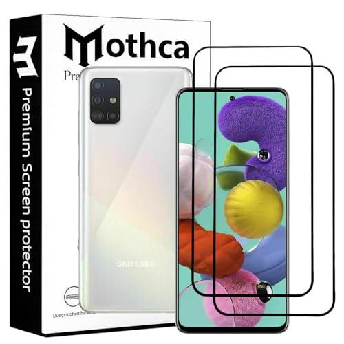 Image of Mothca Military-Grade Tempered Glass for Samsung Galaxy M31S / A51 / A52S / A52 with Edge to Edge Coverage - Case Friendly, Anti-Scratch & Bubble-Free Installation Kit (Pack of 2)