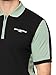 Karl Lagerfeld Paris Men's Collared Short Sleeve Color Blocking Polo, Black/Green, Small
