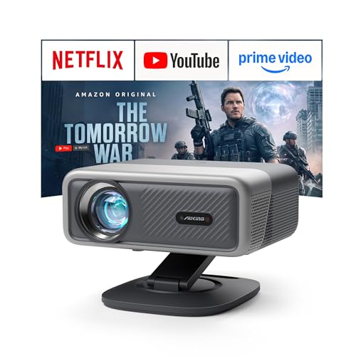 [Now with Netflix & 4500 ANSI] 4K Projector with WiFi and Bluetooth,TOF Real-Time Auto Focus...