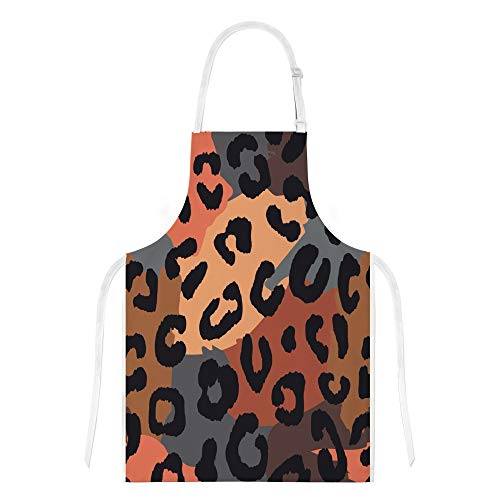 Tablier de cuisine imperméable léopard avec gant de cuisine et manique - 5