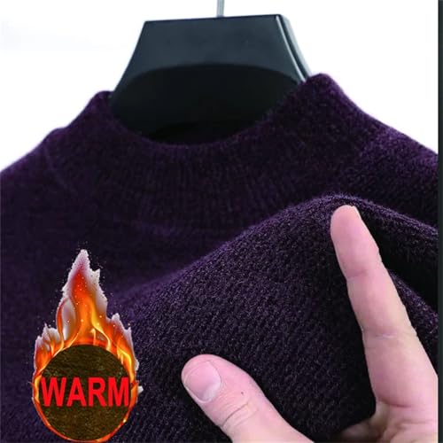 Pure Mink Cashmere Sweater Mens O Neck Pullovers Knit Large Size Winter Male Tops Long Sleeve4