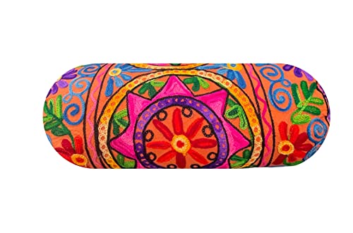 Original Kikan Coussin de traversin indien brodé à la main 45,7 x 17,8 cm Cover