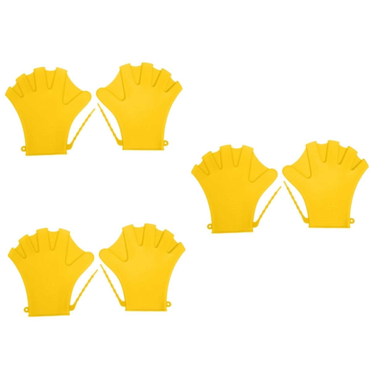 GANAZONO 3 Pairs Swimming Gloves Aquatic Swim Training Gloves Sturdy Water Resistance Dive Auxiliary Mitten for Swim Practicing Hand Cover