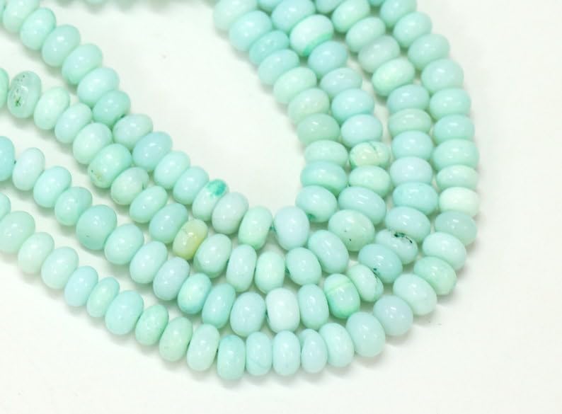 Perles rondes bleu mer naturelles pour cadeaux faits main - 3