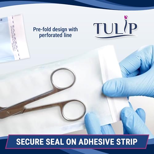 Self Sealing Pouch 3.5" x 5.25" (200 Pack) - Autoclave Sterilizer Bags for Clean Tools - Dental and Nail Sanitizer Packets by Tulip