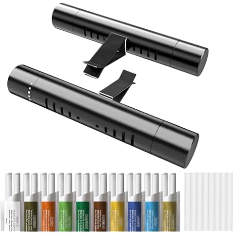 Car Air Freshener, RoyAroma Car Diffuser Vent Clips Set with 10 Bags Different Scents Essential Oil Sticks (2 Sticks Each) and 8 Unscented Refill Sticks for Women Men Automotive Fragrance Decoration Cover