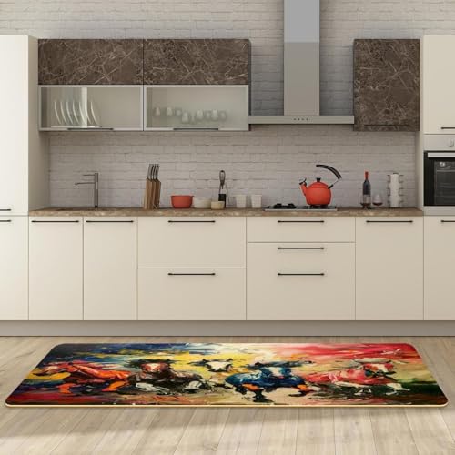 Tapis de cuisine chevaux antidérapants pour sol glissant - 3