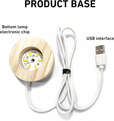 Image of 3D Galaxy Ball Night Lamp,Solar System, USB Table Colorful LED Wooden Ball for Home Decoration Birthday Gift for Teens Boys and Girls (Crystal Moon Light)