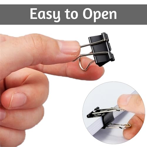Image of OWLKELA 140 Pcs Binder Clips, 0.75 inch, Black