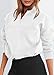 KIRUNDO Womens Fall Fashion 2024 Cropped Sweatshirt Half Zip Pullover Sweatshirts Y2K Crop Workout Tops With Drawstring(White, Medium)
