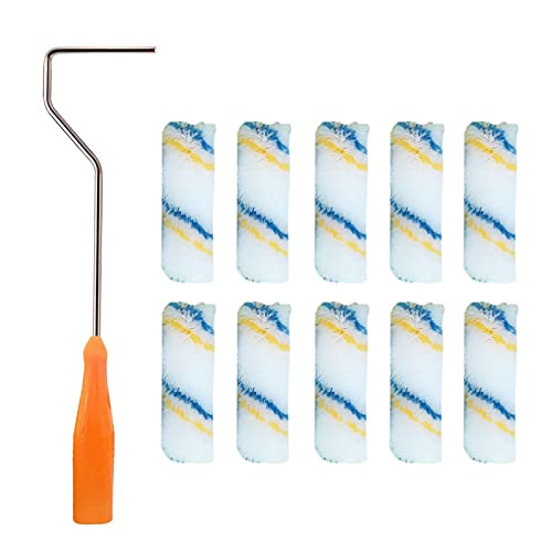 Fyfjur Rodillo Pintura, Rodillo Antigota, cepillo de pintura, 10 Piezas de 4 Incluye Rodillo de Pintura y Cepillo de Rodillo para reparaci�n del hogar y Pintura Profesional de Paredes
