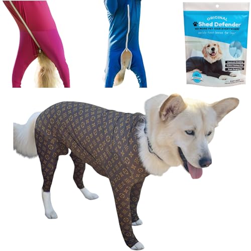 Image of Shed Defender Original Dog Onesie for Shedding Control - Seen on Shark Tank, Lightweight Breathable Dog Suit, Bodysuit for Dogs, Recovery Suit, Anxiety Relief, Full Coverage, Easy On /Off, Dog Jumpsuit
