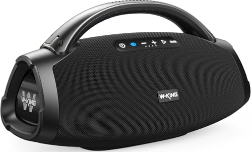 W-KING 300W Max Party Bluetooth Speaker Big, IPX7 Waterproof Speaker for Outdoor, Large Portable Speakers Wireless Bluetooth with EQ APP, 24H Playtime, Fast Charging, Deep Bass, Powerful Stereo Sound