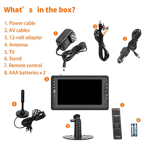 Jexiop 9INCH TV 9 Inch Ips Screen Small Tv,Portable Tv thumb #5