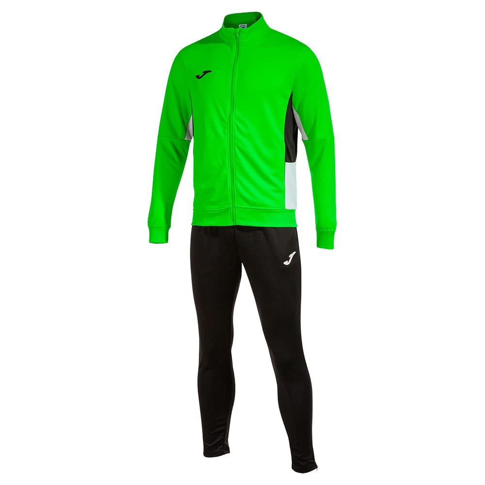 Joma Men's Danube Ii Tracksuit, Fluorescent Green Black White, L