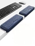 VAYDEER Desk Elbow & Wrist Rest Set, Textured Ergonomic Arm Support Pads for Desk Edge, Non-Slip Forearm, Palm and Wrist Support for Office, Home Working and Gaming – Blue