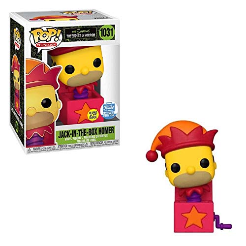 Pop! Funko The Simpson Treehouse Of Horror Jack-In-The-Box Homer Exclusive Glow In The Dark W/ Plastic Protector