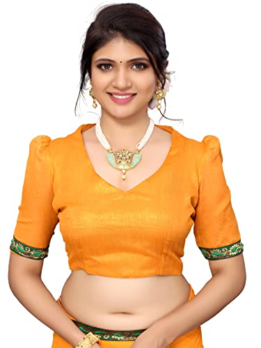 Image of SIRIL Women's Lace & Peral Work Lycra Saree with Unstitched Blouse Piece