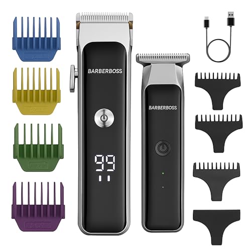 Cortapelos y recortador de barba recargable Barberboss con luces LED de estado