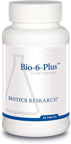 BIOTICS Research Bio 6 Plus Apoyo digestivo, apoya la función pancreática, 50,000 unidades NF amilasa, 9,300 unidades NF lipasa, 50,000 unidades NF