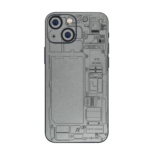 Image of Capes India Mobile Phone Skins Compatible with Apple iPhone 13 | Not a Cover /Case | Protective Film Vinyl Sticker (Teardown Silver, Full Body Skin)