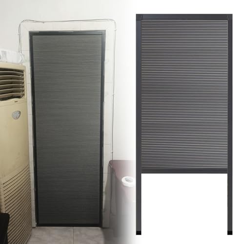 RENLXFI Porte Pieghevoli A Fisarmonica Grigie per Interni, Porte A Soffietto su Misura per Bagno, Doccia, Armadio, Cucina, Dispensa, Scorrevoli A Scomparsa(60x210cm/23.6x83in)