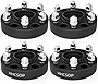 HHCSOP 6x5.5 Hubcentric Wheel Spacers 1.5' (38mm) for 2019-2022 ram 1500, 4PCS 6x139.7mm Forged Wheel Adapters 6 Lug Hub Bore 77.8mm with M14x1.5 Studs for 2019 2020 2021 2022 Ram 1500 - Black