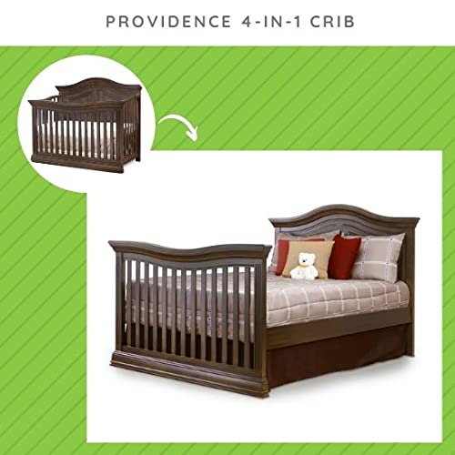 Image of Full-Size Conversion Kit Bed Rails for Sorelle Convertible Cribs - Solid Wood Rail - Toddler and Adult Bed Rail for Full-Size Beds - Essential Nursery & Baby Furniture (Model #221, Chocolate)