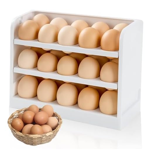 BLUETRENDS Huevera Caja de Huevos para Nevera 30 huevos Bandeja para Huevos Cajón Caja de Almacenamiento nevera Huevera para Frigorífico Caja Huevos para Refrigerador, organizador nevera