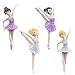 IOSCDH 4 Pcs Ballet Cake Topper Mini Figuren Set Ballerina Kuchendeckel Ballet Geburtstag Dekorationen, Geburtstagsfeier Spiel Dekorationen Kinder