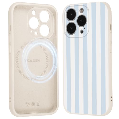 Coque iPhone 16 Pro MagSafe - Protection à rayures bleues 6,3 pouces