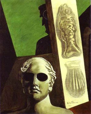 Peinture à l'huile Portrait d'Apollinaire par Chirico cadeau d'art idéal pour collectionneur
