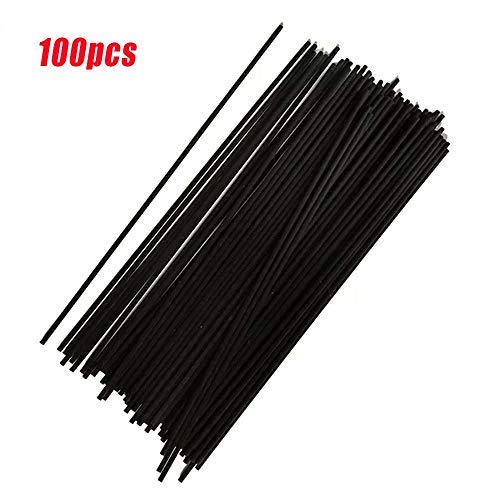 100 piezas de palitos difusores de ratán negro hechos a mano miniatura 2