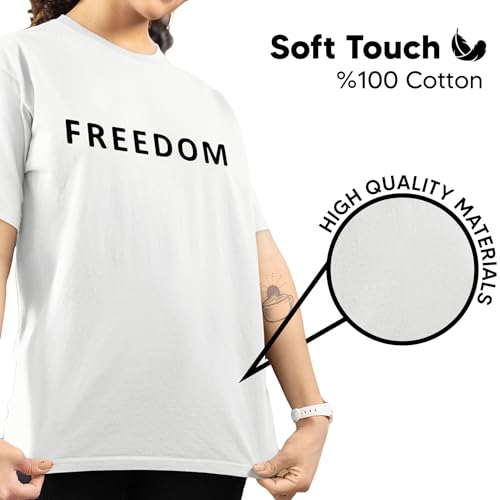 Freedom Printed Tee – Patriotic Statement Shirt – Inspired by Charlie Kirk Moment – Bold Minimalist Graphic Design3