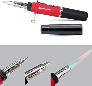 Berkling BSG-568 3-IN-1 Cordless Butane Gas Soldering Iron, Heat Gun Blower, Mini Torch - Self-Ignite, Instant Start, Rechargeable, Light Weight, Portable, Adjustable Flame Control, Up to 90 Mins