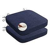 Kitchen Chair Pads/Cushions for Dining Chairs 2 Pack 17'x17'x2'Indoor seat Cushions,Density Sponge...